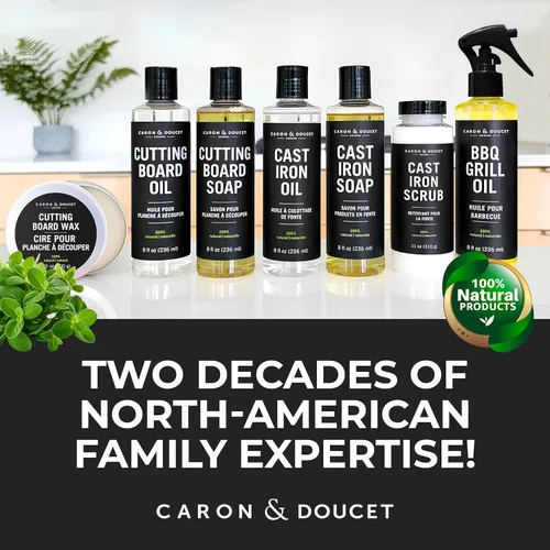 Miniatura 3 de CARON & DOUCET - Juego de Hierro Fundido Definitivo: Aceite para Sazonar, Jabón de Limpieza y Exfoliante Restaurador 100% a Base de Plantas y lo 2