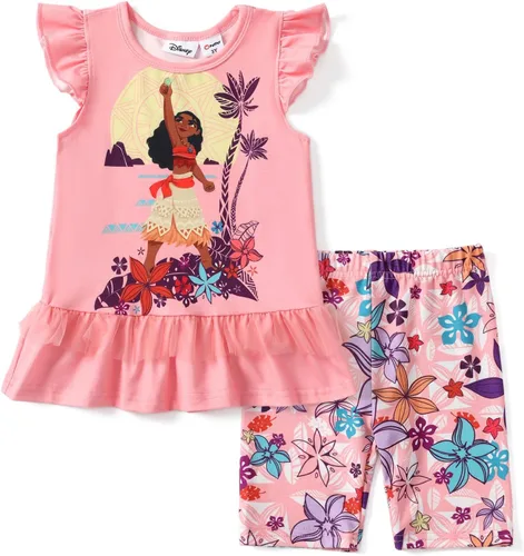 Miniatura 27 de Disney Minnie Mouse - Conjunto de sudadera con manga larga y leggings de princesa Frozen, Marvel para niñas pequeñas, 2 piezas, tallas 2-6 años