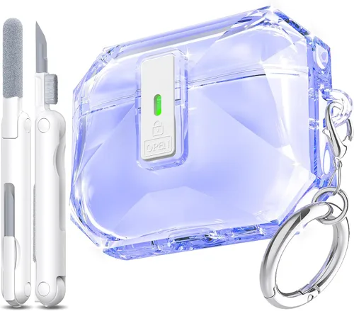 Miniatura 59 de R-fun - Funda para audífonos compatible con AirPods de 4.ª generación 2024, cubierta protectora de expulsión automática a prueba de caídas, puerto
