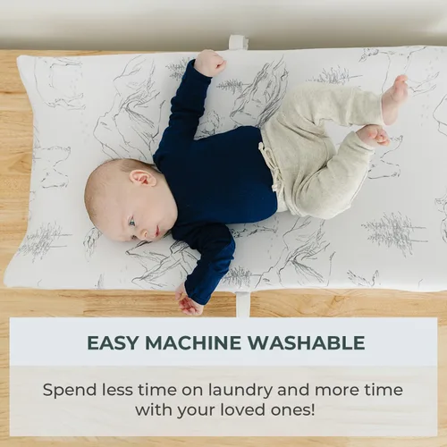 Miniatura 7 de Pobibaby Paquete de 2 fundas para cambiadores para niños, funda de mezcla de algodón de alta calidad, suaves y transpirables, sábanas para toallas