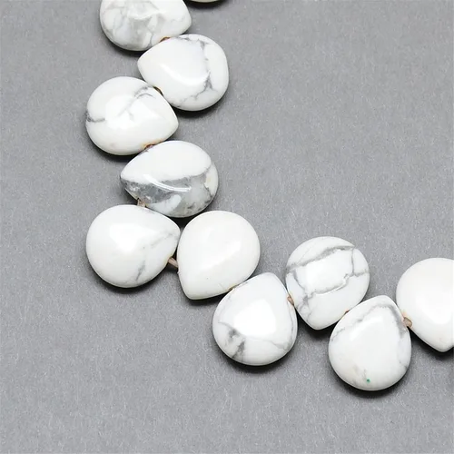 Miniatura 7 de Craftdady 30 cuentas de piedra natural de amazonita facetada con forma de lágrima perforada en la parte superior, cuentas sueltas de cristal