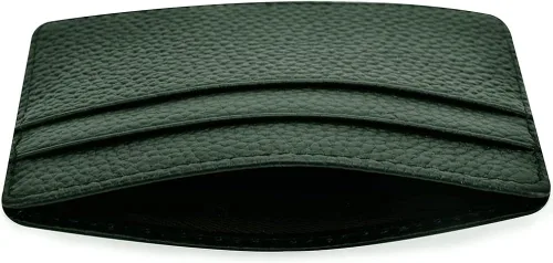 Miniatura 5 de Tarjetero de crédito, cartera delgada de cuero minimalista con ventana de identificación