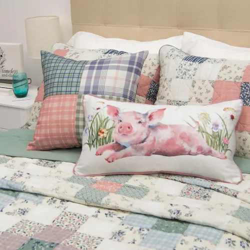 Miniatura 7 de Donna Sharp April Patch- Juego de edredón de algodón tamaño King, mide 110 x 90 pulgadas, incluye 1 edredón y 2 fundas de almohada King, lavable a