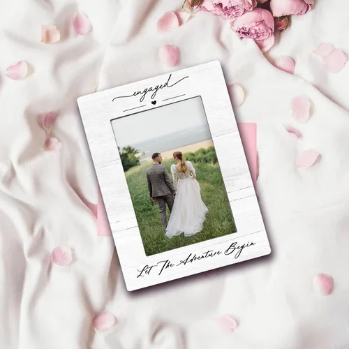 Miniatura 2 de Marco de fotos de compromiso para parejas recién casadas de 4 x 6, regalos de compromiso para parejas, regalo de recién casados, regalos de boda