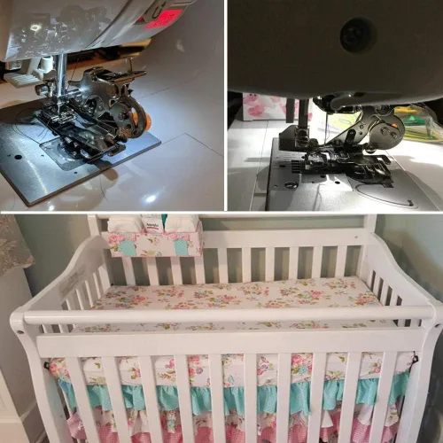 Miniatura 7 de Youngine Prensatelas para máquina de coser con volantes y pliegues para cantante de caña baja, hermano, babylock, vikingo, Janome, Kenmore