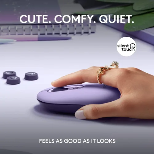 Miniatura 4 de Logitech POP Mouse, ratón inalámbrico con emojis personalizables, tecnología SilentTouch, desplazamiento de precisión/velocidad, diseño compacto
