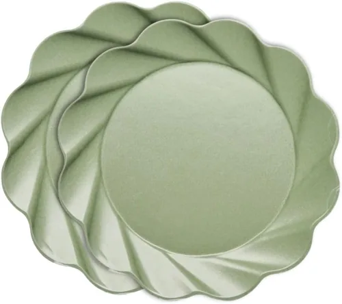Miniatura 19 de Sophistiplate Platos de cena compostables ecológicos – Hecho de fibra de madera de bambú y caña de azúcar – Platos biodegradables y desechables