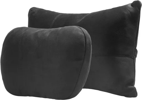 Kwak's Juego de almohada para reposacabezas de automóvil y soporte lumbar para el cuello, ajuste de altura de 2 niveles, funda extraíble lavable,