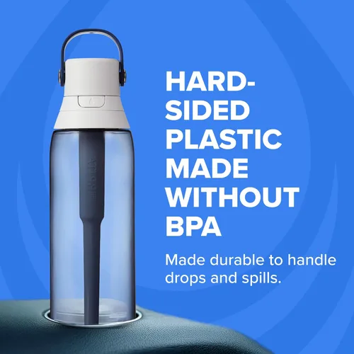Miniatura 5 de Botella de agua con filtro de material duro premium Brita, sin BPA, reutilizable, reemplaza 300 botellas de agua de plástico, el filtro dura 2 meses