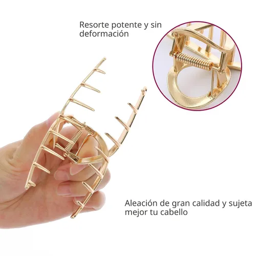 Miniatura 9 de LUKACY Paquete de 6 pinzas de metal grandes para el cabello, pinzas de pelo doradas grandes de 4 pulgadas, pinzas de pelo perfectas para mujeres