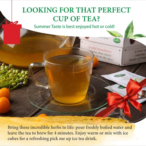 Miniatura 5 de ACORUS Summer Taste - Juego de té natural surtido, caja de regalo, caja de selección grande, 60 bolsas de té, 6 muestras de sabor a frutas y bayas