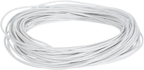 Tiras de cordón de cuero redondo genuino de 0.069 pulgadas para pulseras, collares, cuentas y otras joyas – 10 yardas / 29.9 ft – Blanco