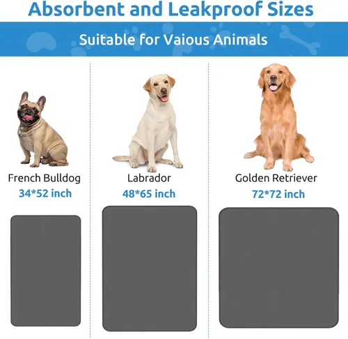 Miniatura 2 de CoolShields - Alfombrilla lavable para orines de cachorro, 72 X 72 extra grande, tapete impermeable para entrenamiento de parto en corralito, jaula
