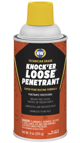 K&W - Penetrante de lubricante suelto Knock'er de grado técnico 401712 – 9 WT. Oz. Penetrante de óxido para aplicaciones sin corrosión