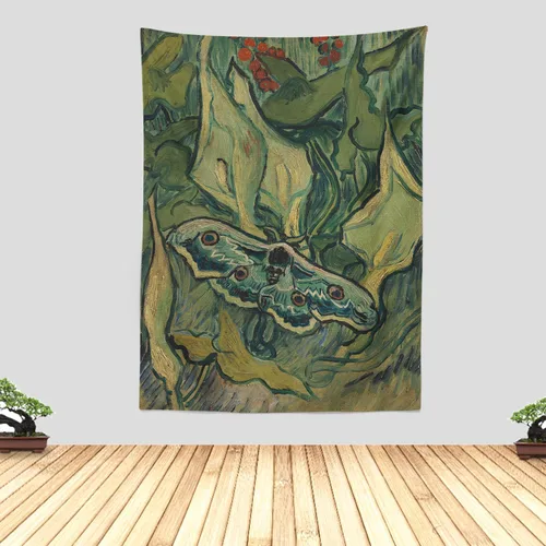 Miniatura 13 de Chitteri Vincent van gogh - Tapiz colgante de flores de almendra, 60 x 45 pulgadas, arte de pared de poliéster para decoración del hogar