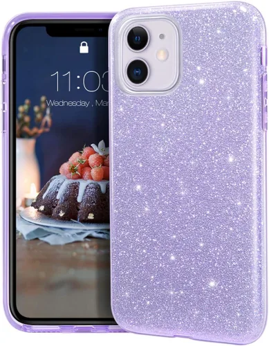Miniatura 12 de MATEPROX - Carcasa para iPhone 11 y 2019, de 6.1" diseño de brillantes para niñas y mujeres, Azul