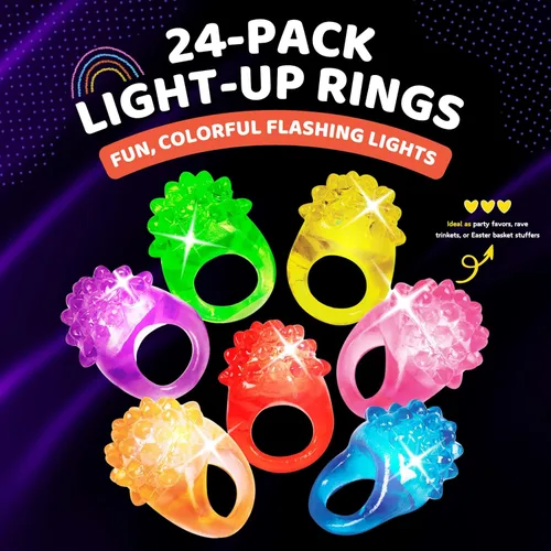 Miniatura 2 de Kangaroo - Lote de 18 anillos intermitentes Led de luz para juguetes
