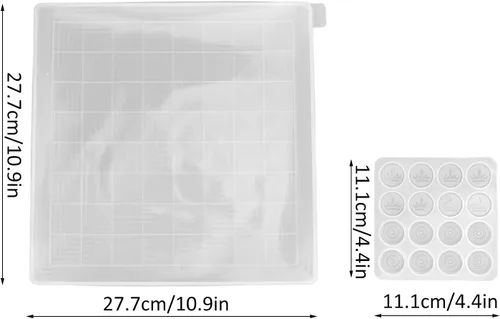 Miniatura 5 de 2 moldes de ajedrez, moldes de resina de ajedrez internacional, a cuadros de silicona, moldes epoxi, molde de fundición de resina de ajedrez