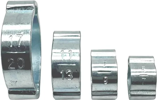 Miniatura 5 de 20 clips de manguera de oreja ajustables de 0.27 a 0.27 pulgadas, abrazadera de manguera de dos orejas, abrazaderas de manguera de doble oreja