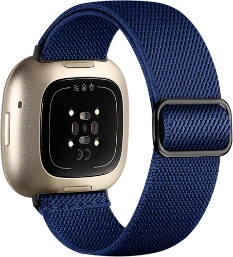 Miniatura 10 de Maledan Banda de Repuesto para Correas Fitbit Sense Hombres Mujeres, Correa de Reloj Elástica de Nylon Transpirable Suave para Versa 3/Versa 4
