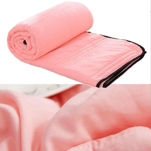 Miniatura 4 de soputry Manta refrescante de seda, manta refrescante para sudores nocturnos, manta ligera de verano ultra fría y transpirable para personas que Gris