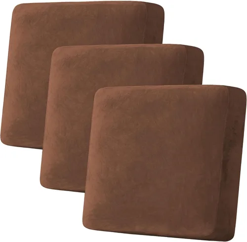Miniatura 27 de H.VERSAILTEX Funda de cojín elástica de terciopelo para sofá, funda de cojín de felpa para cojines de silla, protector de muebles, cojín de asiento