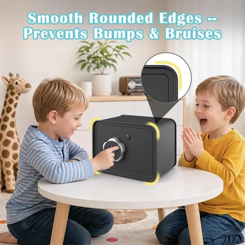 Miniatura 7 de Mini caja fuerte para dinero, monedas, efectivo, alcancía para niños, pequeñas cajas fuertes electrónicas para niños y niñas, regalo ideal