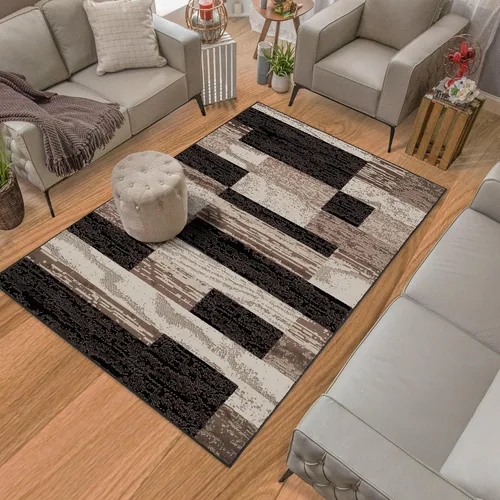 Miniatura 9 de BNM Indoor Small Area Rug, Jute Backing, Modern Geometric, Perfect for Living Room, Dining Room, Bedroom, Hardwood Floors, Office, Dorm, Entryway