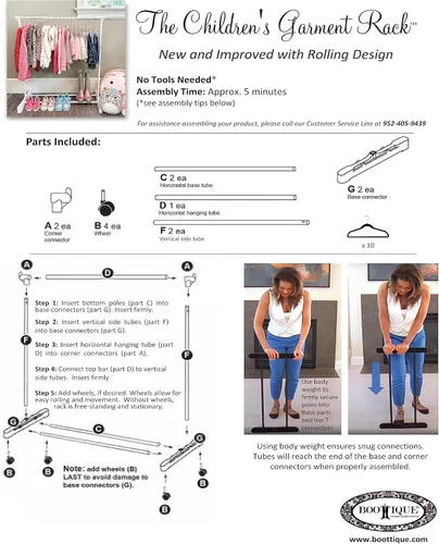 Miniatura 6 de Colgador para ropa de niños - Organizador de ropero para niños - Con colgadores de terciopelo para ropa de niños (Incluye 10 colgadores para niños)