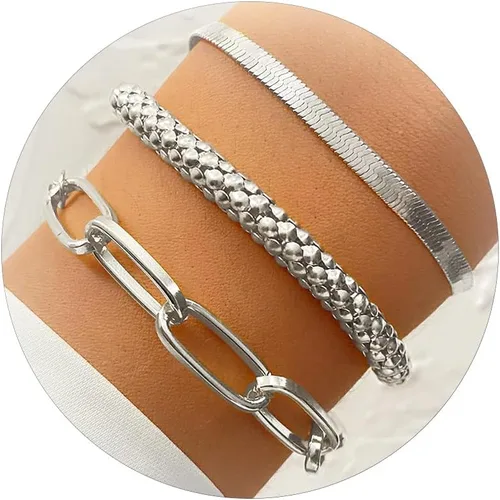 Miniatura 183 de Long tiantian Pulsera de oro gruesa para mujer, pulseras de oro delicadas, pulseras para mujer, pulseras apilables de eslabones de cadena