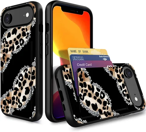 Miniatura 27 de Funda para iPhone Air, funda tipo cartera con ranura para tarjeta oculta, a prueba de golpes, TPU y PC, funda protectora de doble capa para iPhone