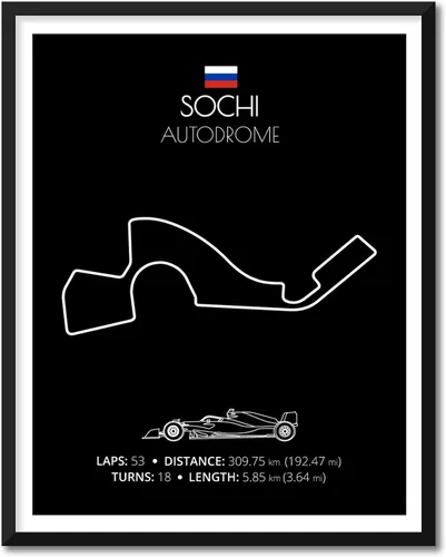 Miniatura 30 de Custom Car Posters Póster hecho a mano compatible con Autodromo Enzo e Dino Ferrari (Imola, Italia), póster de pista de carreras diseñado