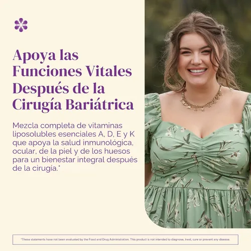 Miniatura 3 de Barimelts ADEK - 60 tabletas de disolución rápida (suministro de 2 meses), vitaminas bariátricas sin azúcar para mujeres, incluyendo vitamina A