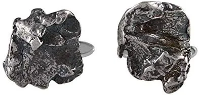Miniatura 3 de Starborn Gemelos de meteorito Campo del Cielo de plata de ley y auténtico, Metal