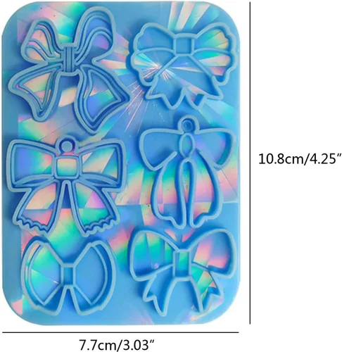 Miniatura 6 de Lindos aretes de molde de resina epoxi molde de fundición de resina epoxi molde de silicona para bricolaje llavero joyería manualidades
