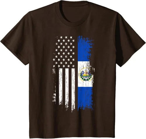 Miniatura 56 de Camiseta de la bandera de Estados Unidos salvadoreño - Camiseta de El Salvador USA