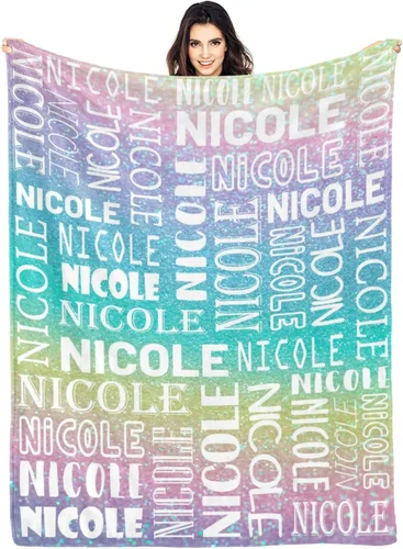 Miniatura 36 de Dr.TOUGH Mantas personalizadas para niños, mantas y mantas personalizadas con nombre para niños y adultos (color 01, 30 x 40 pulgadas)