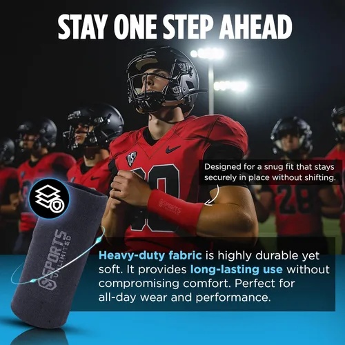 Miniatura 6 de Sports Unlimited Banda Instructora Triple para Adultos, Muñequeras de Fútbol para Jugadas, Muñequeras de Béisbol, Bandas de Brazo QB