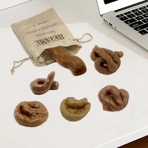 Miniatura 3 de 6 piezas de juguete flotante de caca falsa real, broma del día de los inocentes, juguetes mordazas, caca falsa de gato, mierda falsa, caca