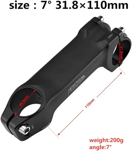 Miniatura 2 de FOMTOR 31.8 Bike Stem 70mm 90mm 110mm 120mm 7 Degree Bike Handlebar Stem MTB Stem Light Weight for Most Bicycle Mountain Bike Road Bike BMX MTB