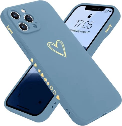 Miniatura 8 de Teageo Funda compatible con iPhone 12 Pro Max de 6.7 pulgadas para mujeres y niñas, bonito corazón de lujo