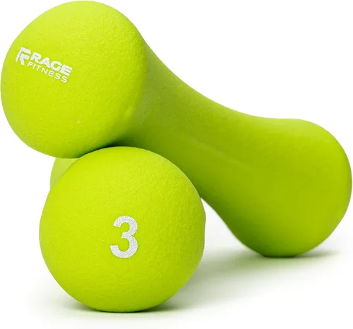 Miniatura 8 de Rage Fitness Dumbbell Hand Weight (Sold in Pairs), PVC Coated, Texturized Rubber Exercise & Fitness Dumbbell for Home Gym Equipment Workouts