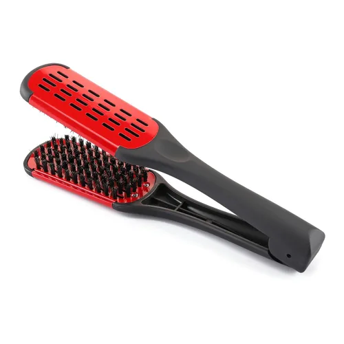 Miniatura 13 de Cepillo de cerdas de jabalí de doble cara y peine alisador de cabello para alisar y peinar
