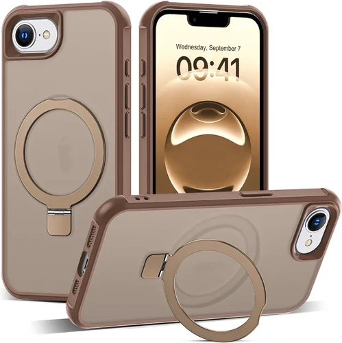 Miniatura 145 de SKYLMW – Funda compatible con iPhone 12 Pro Max y iPhone 13 Pro Max con soporte magnético invisible tipo anillo, fundas translúcidas para teléfonos