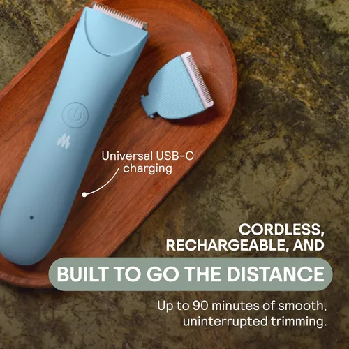 Miniatura 8 de MERIDIAN Slimmer Trimmer – Afeitadora eléctrica para mujer, recortador de línea de bikini y pelo púbico, recargable e impermeable, sin dolor, Salvia