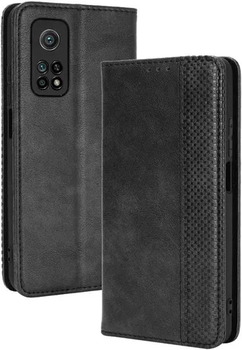 Miniatura 2 de Funda para Xiaomi Mi 10T 5G Caso,Funda para Xiaomi Mi 10T 5G M2007J3SY / Mi 10T Pro 5G M2007J3SG / Redmi K30S Case PU Leather Flip Cover Negro