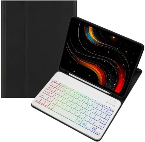 Miniatura 16 de kaidisen Funda con teclado retroiluminado colorido para Galaxy Tab S6 Lite de 10.4 pulgadas con teclado magnético desmontable Bluetooth RGB