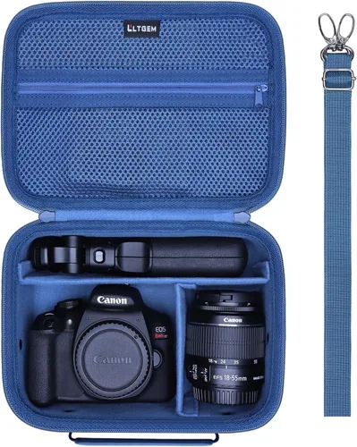 Miniatura 29 de Estuche para cámara compatible con Canon EOS Rebel T7/R50/R6 Mark II/R100/R50 V/T6/R8/R10/R5 Mark II/RP/R7/5D Mark IV/SL3/R5/T100 DSLR, lente