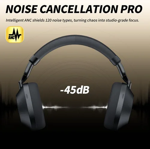 Miniatura 5 de SOMIC Air One ANC - Auriculares inalámbricos Bluetooth, audio espacial personalizado, cancelación activa de ruido híbrida, auriculares Bluetooth