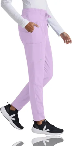 Miniatura 3 de Barco One Pantalón deportivo, pantalón quirúrgico de altura media, con tejido elástico de 4 vías y 3 bolsillos, para mujer